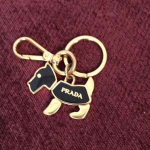 Prada Scottie dog keychain